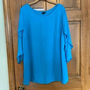 Worthington aqua 3/4 sleeve blouse size 2X